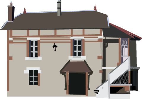 illustration originale, Maison d'hôtes en cours de rénovation, ouverture prévue courant 2023, illustrator, Chez Anouck & Cie